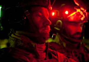 Joel Edgerton (left) leads SEAL Team 6 in the climax of 'Zero Dark Thirty'.