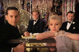 From left to right: Tobey Maguire, Leonardo DiCaprio, Carey Mulligan, and Joel Edgerton star in Baz Luhrmann's adaptation of 'The Great Gatsby'.